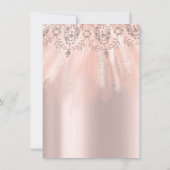 Invitation Robe de salle de mariage Rose Gold pour 16 ans dou (Dos)