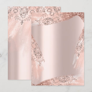 Invitation Robe de salle de mariage Rose Gold pour 16 ans dou