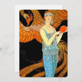 Invitation "Robe de Soir" Art Déco par George Barbier (Devant / Derrière)
