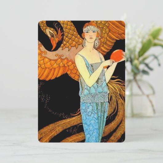 Invitation "Robe de Soir" Art Déco par George Barbier (Debout devant)