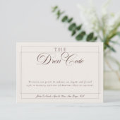Invitation Robe de soirée classique Choco Brown Ivory Calligr (Debout devant)