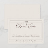 Invitation Robe de soirée classique Choco Brown Ivory Calligr (Devant / Derrière)