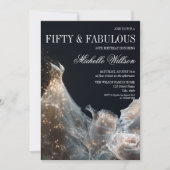 Invitation Robe de soirée Fifty and Fabulous à paillettes dor (Devant)