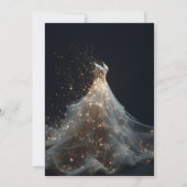 Invitation Robe de soirée Fifty et Fabulous à paillettes doré (Dos)