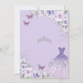 Invitation Robe de soirée florale violette pour 16 ans (Dos)