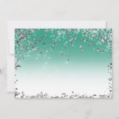 Invitation Robe de soirée pailletée de sarcelle et d'argent S (Dos)