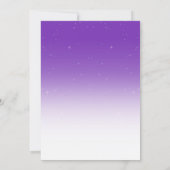 Invitation Robe de soirée pailletée violette et dorée pour fê (Dos)
