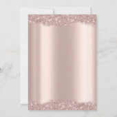 Invitation Robe de soirée Rose Gold Sparkle Frame Mariage (Dos)