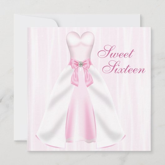 Invitation Robe de soirée rose Robe de soirée rose pour fête (Devant)
