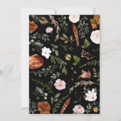 Invitation Robe de stade terre cuite fleurie rustique douche  (Dos)