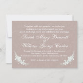 Invitation Robe de Tuxedo, coeur sur Mariage gris beige (Dos)