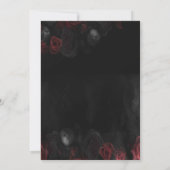 Invitation Robe, Diadème, Roses Rouges 50e Anniversaire (Dos)
