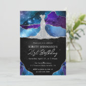Invitation Robe Diamant et Galaxie Agate 21e Anniversaire (Debout devant)
