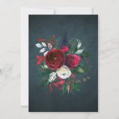 Invitation Robe diamant et tiara floral élégant quinceanera (Dos)