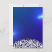 Invitation Robe Diamants Argent, Diamants Bleu Doux 16 (Dos)