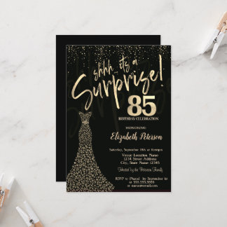 Invitation Robe Diamants Or Surprises 85e Anniversaire