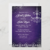 Invitation Robe Diamond Étincelle Purple Silver Sweet 16 (Dos)