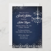 Invitation Robe Diamond Sparkle Marine Silver Sweet 16 (Dos)