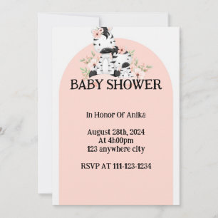 Invitation ROBE D'INVITATION baby shower POUR LES FILLES