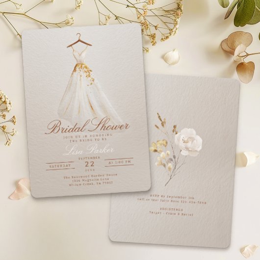 Invitation Robe d'invitation de douche nuptiale d'automne ave