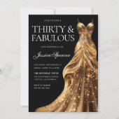 Invitation Robe d'or Champagne Fabuleux Black 30e anniversair (Devant)