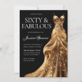 Invitation Robe d'or Champagne Fabuleux Black 60e anniversair (Devant)