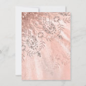 Invitation Robe d'or de 16e Fête des mariées royale Rose (Dos)