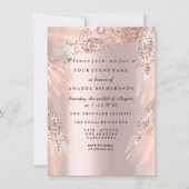 Invitation Robe d'or de 16e Fête des mariées royale Rose (Devant)