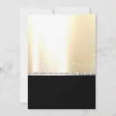 Invitation Robe d'or élégante, Diamonds Pearls Sweet 16 (Dos)