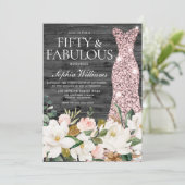 Invitation Robe d'or rose Blush White Country 50e anniversair (Debout devant)