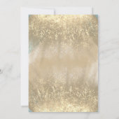 Invitation Robe d'or Sweet 16 Anniversaire fête (Dos)