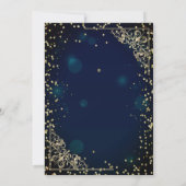 Invitation Robe d'or Tiara, Diamonds Marine Blue Quinceañera (Dos)