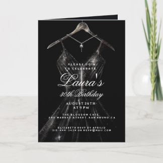 Invitation Robe dorée brillante arrière - plan noir fête d'an