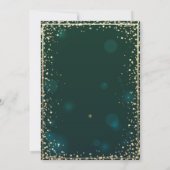 Invitation Robe dorée, Diamants Fête d'anniversaire verte 30 (Dos)