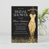 Invitation Robe dorée Fête des mariées (Debout devant)