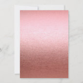 Invitation Robe dorée Rose moderne Parties scintillant douce (Dos)