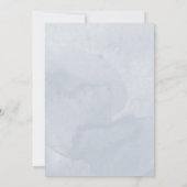 Invitation Robe Douce 16 Aquarelle Bleue Fleurs (Dos)