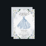 Invitation Robe Douce 16 Aquarelle Bleue Fleurs<br><div class="desc">Adorable, floral bleu, invitations de fête d'anniversaire sweet sixteen. Facile à personnaliser avec vos détails. Contactez-moi par conversation si vous avez des questions sur l'oeuvre ou avez besoin d'une personnalisation. Vérifiez la collection pour plus d'éléments. VEUILLEZ NOTER : Pour obtenir de l'aide sur les commandes, l'expédition, l'information sur les produits,...</div>