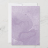 Invitation Robe Douce 16 Purple Aquarelle Fleurs (Dos)