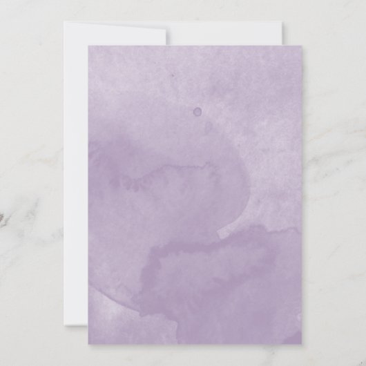 Invitation Robe Douce 16 Purple Aquarelle Fleurs (Dos)