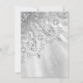 Invitation Robe Douce 16e Fête des mariées Argent Royal Grey (Dos)