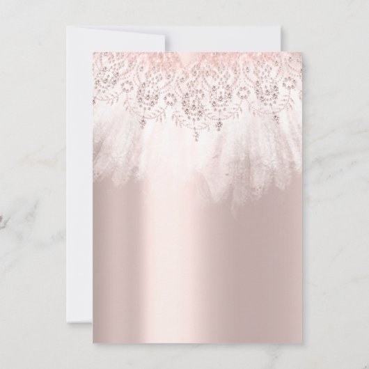 Invitation Robe douce 16e Fête des mariées Rose Blush (Dos)