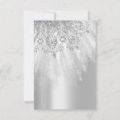 Invitation Robe Douce nuptiale 16e 15e Mariage gris argent (Dos)