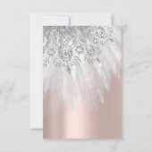 Invitation Robe Douce nuptiale 16e 15e Rose Argent Blush Gra (Dos)
