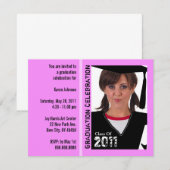 Invitation Robe drôle 2 de casquette de photo d'invitation de (Devant / Derrière)