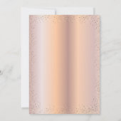 Invitation Robe élégante, Confetti Rose Quinceañera (Dos)