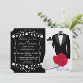 Invitation Robe élégante de smoking et de mariage (Debout devant)