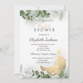 Invitation Robe élégante Eucalyptus Fête des mariées verte (Devant)