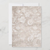 Invitation Robe élégante Fête des mariées en argent Champagne (Dos)