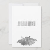 Invitation Robe en argent bleu de la marine Glam Quince Quinc (Dos)